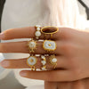 Wholesale Stainless Steel Geometric Goldplated Love Ring Set For Women And Unisex