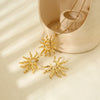 Wholesale Stainless Steel Geometric Goldplated Polished Earrings And Pendant Necklace For Women