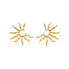 Wholesale Stainless Steel Geometric Goldplated Polished Earrings And Pendant Necklace For Women