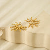 Wholesale Stainless Steel Geometric Goldplated Polished Earrings And Pendant Necklace For Women