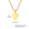 Wholesale Stainless Steel Geometric Guitar Pick Pendant Necklace With Electroplating Fashion Jewelry