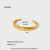 Wholesale Stainless Steel Geometric Hammered Zirconinlaid 18K Goldplated Waterproof Bracelet For Women