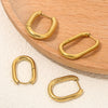 Wholesale Stainless Steel Geometric Handmade Electroplating Trendy Earrings