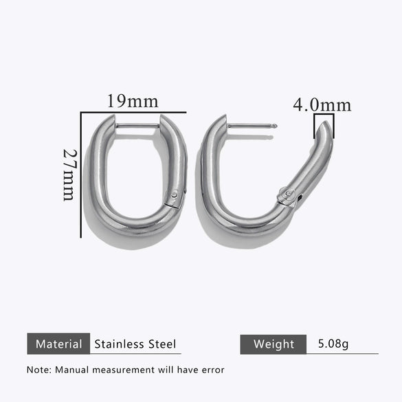 Wholesale Stainless Steel Geometric Handmade Electroplating Trendy Earrings