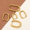 Wholesale Stainless Steel Geometric Handmade Electroplating Trendy Earrings