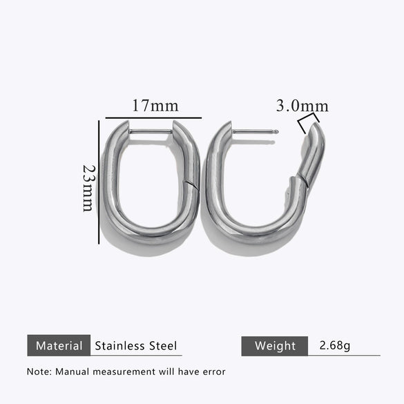 Wholesale Stainless Steel Geometric Handmade Electroplating Trendy Earrings