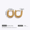 Wholesale Stainless Steel Geometric Handmade Electroplating Trendy Earrings