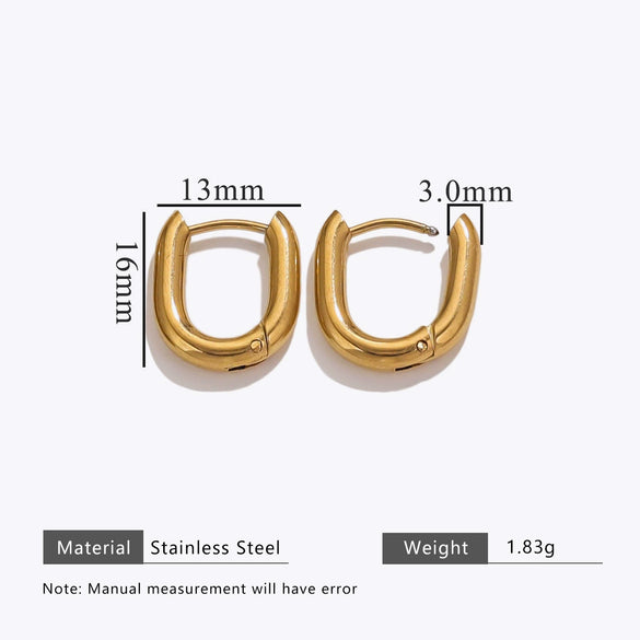 Wholesale Stainless Steel Geometric Handmade Electroplating Trendy Earrings
