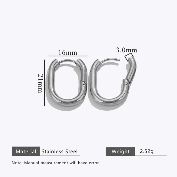 Wholesale Stainless Steel Geometric Handmade Electroplating Trendy Earrings