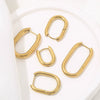Wholesale Stainless Steel Geometric Handmade Electroplating Trendy Earrings