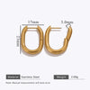 Wholesale Stainless Steel Geometric Handmade Electroplating Trendy Earrings