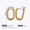 Wholesale Stainless Steel Geometric Handmade Electroplating Trendy Earrings