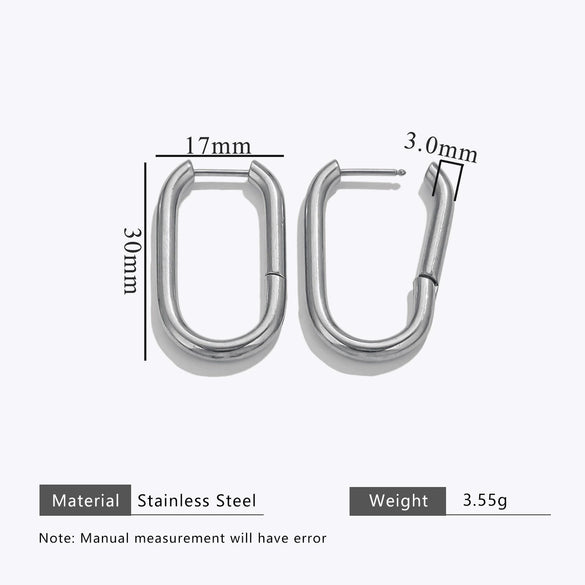 Wholesale Stainless Steel Geometric Handmade Electroplating Trendy Earrings