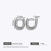 Wholesale Stainless Steel Geometric Handmade Electroplating Trendy Earrings