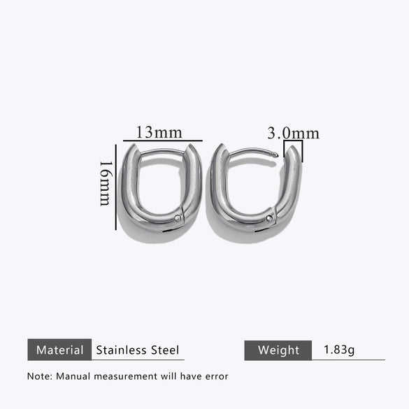 Wholesale Stainless Steel Geometric Handmade Electroplating Trendy Earrings