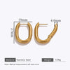 Wholesale Stainless Steel Geometric Handmade Electroplating Trendy Earrings