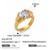 Wholesale Stainless Steel Geometric Handmade Light Luxury Women's Ring