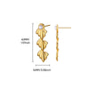Wholesale Stainless Steel Geometric Heart Pendant Bow Design Earrings With Electroplating