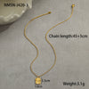 Wholesale Stainless Steel Geometric Heart Round Gold Plated Necklace Jewelry For Women