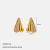 Wholesale Stainless Steel Geometric Heartshaped Diamondencrusted Earrings For Women