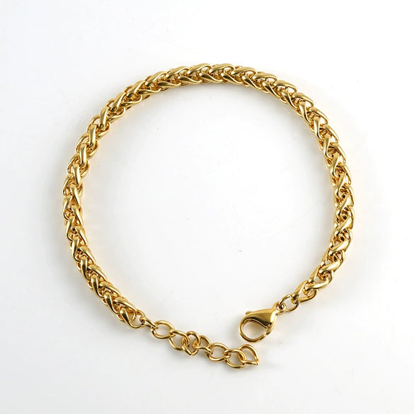 Wholesale Stainless Steel Geometric Hip Hop Distressed Punk Street Bracelet With Electroplating