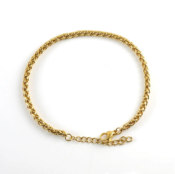 Wholesale Stainless Steel Geometric Hip Hop Distressed Punk Street Bracelet With Electroplating