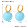 Wholesale Stainless Steel Geometric Hollow Ball Earrings With Pvd Electroplated Ear Buckle For Women