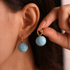 Wholesale Stainless Steel Geometric Hollow Ball Earrings With Pvd Electroplated Ear Buckle For Women