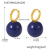 Wholesale Stainless Steel Geometric Hollow Ball Earrings With Pvd Electroplated Ear Buckle For Women