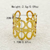 Wholesale Stainless Steel Geometric Hollow Circle Ring With Electroplating Treatment