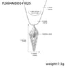 Wholesale Stainless Steel Geometric Hollow Conch Pendant Double Layer Stacked Necklace Light Luxury Fadeless Jewelry