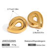 Wholesale Stainless Steel Geometric Hollow Earrings Jewelry With Electroplating Modern Minimalist Style