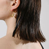 Wholesale Stainless Steel Geometric Hollow Earrings With 18K Gold Plated Electroplating For Women