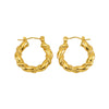 Wholesale Stainless Steel Geometric Hollow Electroplated Glossy Circle Earrings For Women