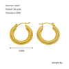 Wholesale Stainless Steel Geometric Hollow Electroplated Glossy Circle Earrings For Women