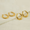 Wholesale Stainless Steel Geometric Hollow Electroplated Glossy Circle Earrings For Women