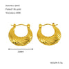 Wholesale Stainless Steel Geometric Hollow Electroplated Glossy Circle Earrings For Women