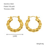 Wholesale Stainless Steel Geometric Hollow Electroplated Glossy Circle Earrings For Women