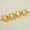 Wholesale Stainless Steel Geometric Hollow Electroplated Glossy Circle Earrings For Women
