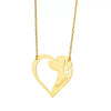 Wholesale Stainless Steel Geometric Hollow Heart Pendant Necklace For Men And Women With Ochain And Electroplating Treatment