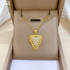 Wholesale Stainless Steel Geometric Hollow Love Pendant Necklace Unisex Cartoon Minimalist Style