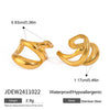 Wholesale Stainless Steel Geometric Hollow Multi Layer Electroplated Women's Earrings