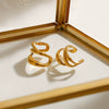 Wholesale Stainless Steel Geometric Hollow Multi Layer Electroplated Women's Earrings