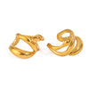 Wholesale Stainless Steel Geometric Hollow Multi Layer Electroplated Women's Earrings
