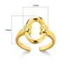Wholesale Stainless Steel Geometric Hollow Snake And Heart Ring For Men And Women Gold Plated