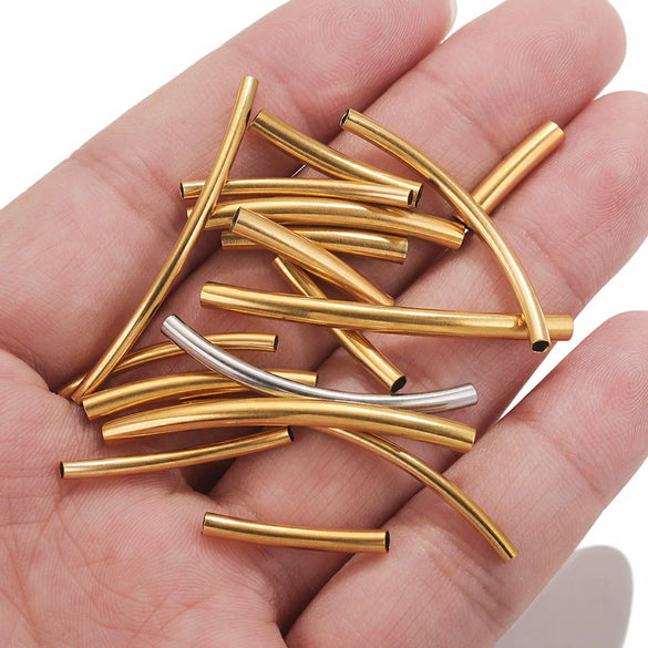 Wholesale Stainless Steel Geometric Hollow Tube Elbow Long Bracelet Jewelry Accessories Electroplated Handmade