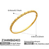 Wholesale Stainless Steel Geometric Hollow Zircon Ring Buckle Bracelet Set 18K Gold Plated Accessories