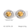 Wholesale Stainless Steel Geometric Hoop Earrings Electroplated Simple Versatile