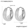 Wholesale 316L Stainless Steel Geometric Hoop Earrings For Women High Polished Gold Colormatching Electroplated