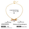 Wholesale Stainless Steel Geometric Imitation Pearl Necklace With Electroplating For Women
